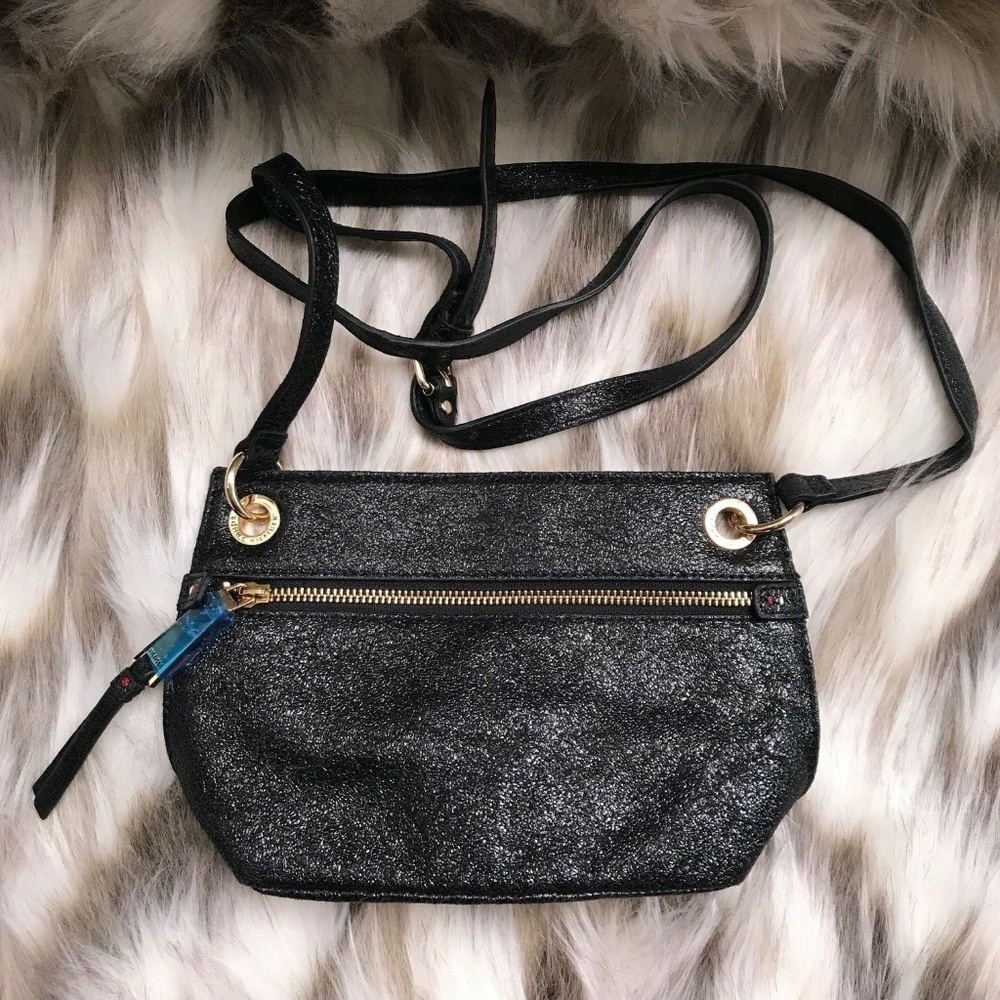 Tommy Hilfiger Camille Black Shimmer Crossbody Bag